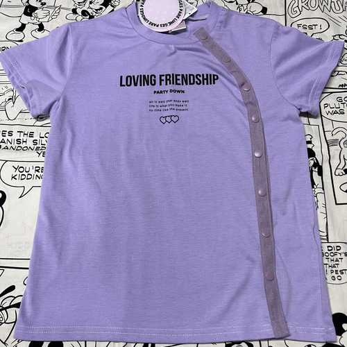 新品半袖Tシャツ 150cm前開き スナップボタン 医療的ケア入院グッズ  