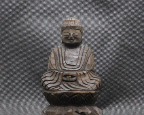 仏像 円空仏 木彫 阿弥陀如来（15cm 着色 an3123） 雕刻 円空