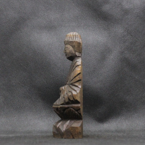 仏像 円空仏 木彫 阿弥陀如来（15cm 着色 an3123） 雕刻 円空
