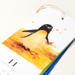 2023ペンギンカレンダー【壁掛け　縦長　封筒付き】 12枚目の画像