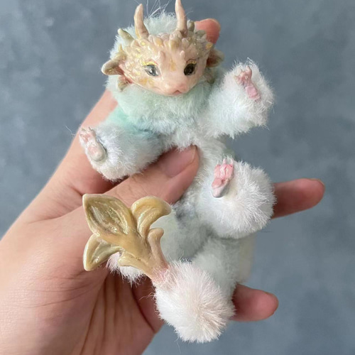 国内作家様　ハンドメイドぬいぐるみ　ドラゴン　黒龍　DRAGON 受注生産不思議動物、毛布ドラゴン ぬいぐるみ yizhangshui 通販