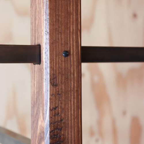 ビンテージスタイル]ウッドコートハンガーラック インダストリアル