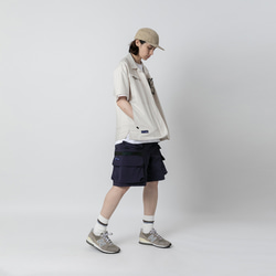 TMCAZ Open Collar Shirt[米白色] 山系城市輕機能風戶外多口袋輕速幹短袖襯衫 第13張的照片