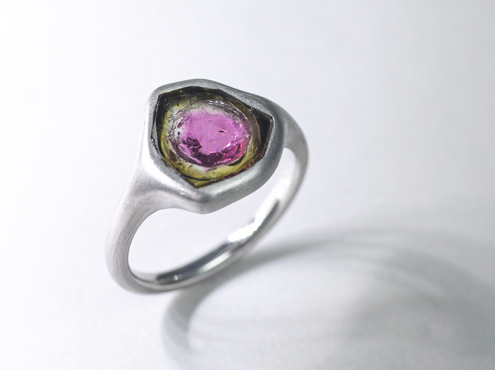 Watermelon Tourmaline2.51ct pt950 Ring【インテグラート】H514022-A