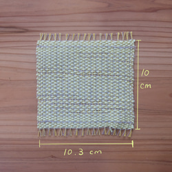 淡いレモン色の手織りコースター　2枚1セット 6枚目の画像