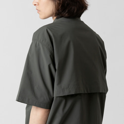 TMCAZ Open Collar Shirt[灰綠色] 山系城市輕機能風戶外多口袋輕速幹短袖襯衫 第6張的照片