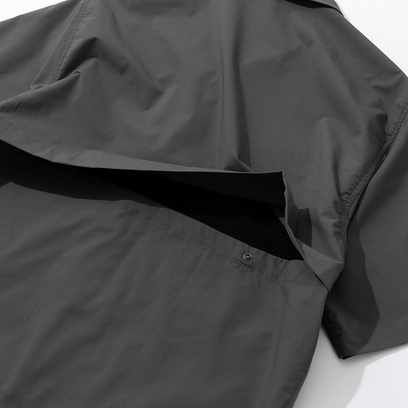 TMCAZ Open Collar Shirt[灰綠色] 山系城市輕機能風戶外多口袋輕速幹短袖襯衫 第20張的照片