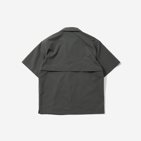 TMCAZ Open Collar Shirt[灰綠色] 山系城市輕機能風戶外多口袋輕速幹短袖襯衫 第16張的照片