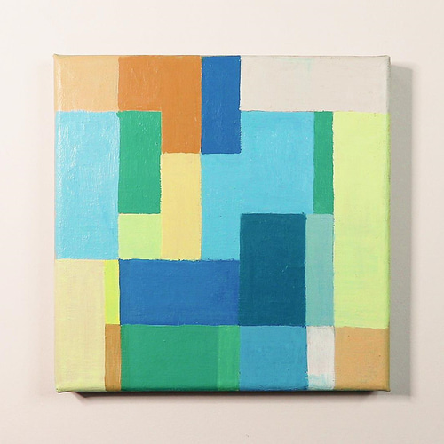 夏の贈り物／アクリル作品 キャンバス 原画 S0号 抽象画 夏到来