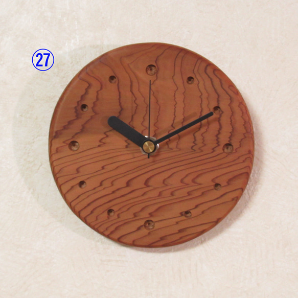 天然木【杉】木製時計（掛け時計） 10枚目の画像
