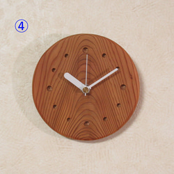 天然木【杉】木製時計（掛け時計） 3枚目の画像
