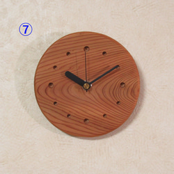 天然木【杉】木製時計（掛け時計） 8枚目の画像