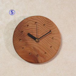 天然木【杉】木製時計（掛け時計） 5枚目の画像