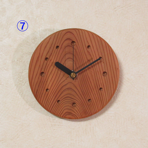 天然木【杉】木製時計（掛け時計） 7枚目の画像