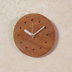 天然木【杉】木製時計（掛け時計） 1枚目の画像
