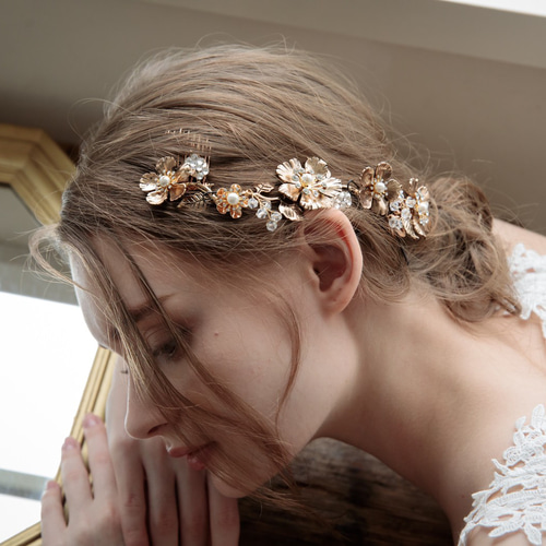 結婚式 ヘッドドレス ブライダルアクセサリー （ヘッドドレス