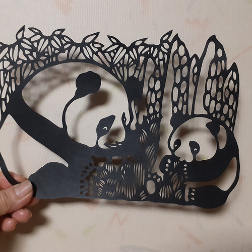 浮かし貼り切り絵「クリスマブーツ」