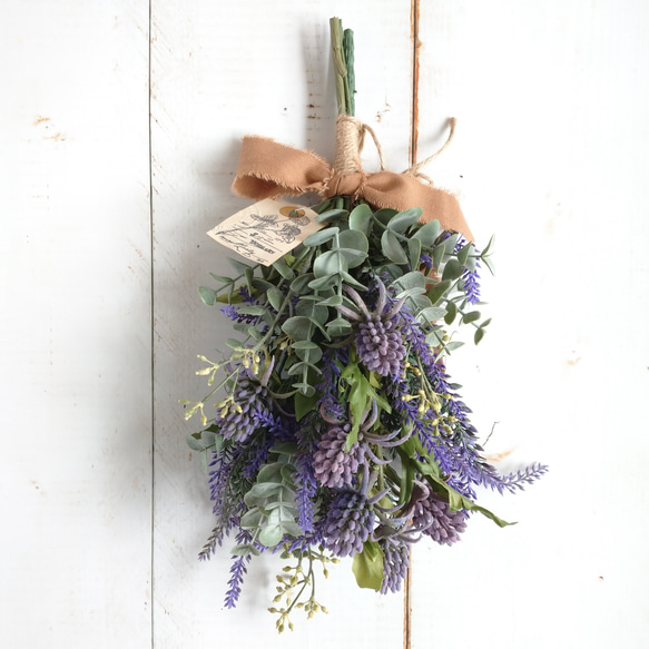 ハンドメイド ドライフラワースワッグ ユーカリ ラベンダー⋆︎*３ ハンドメイド ドライフラワースワッグ ユーカリ ラベンダー⋆︎*3