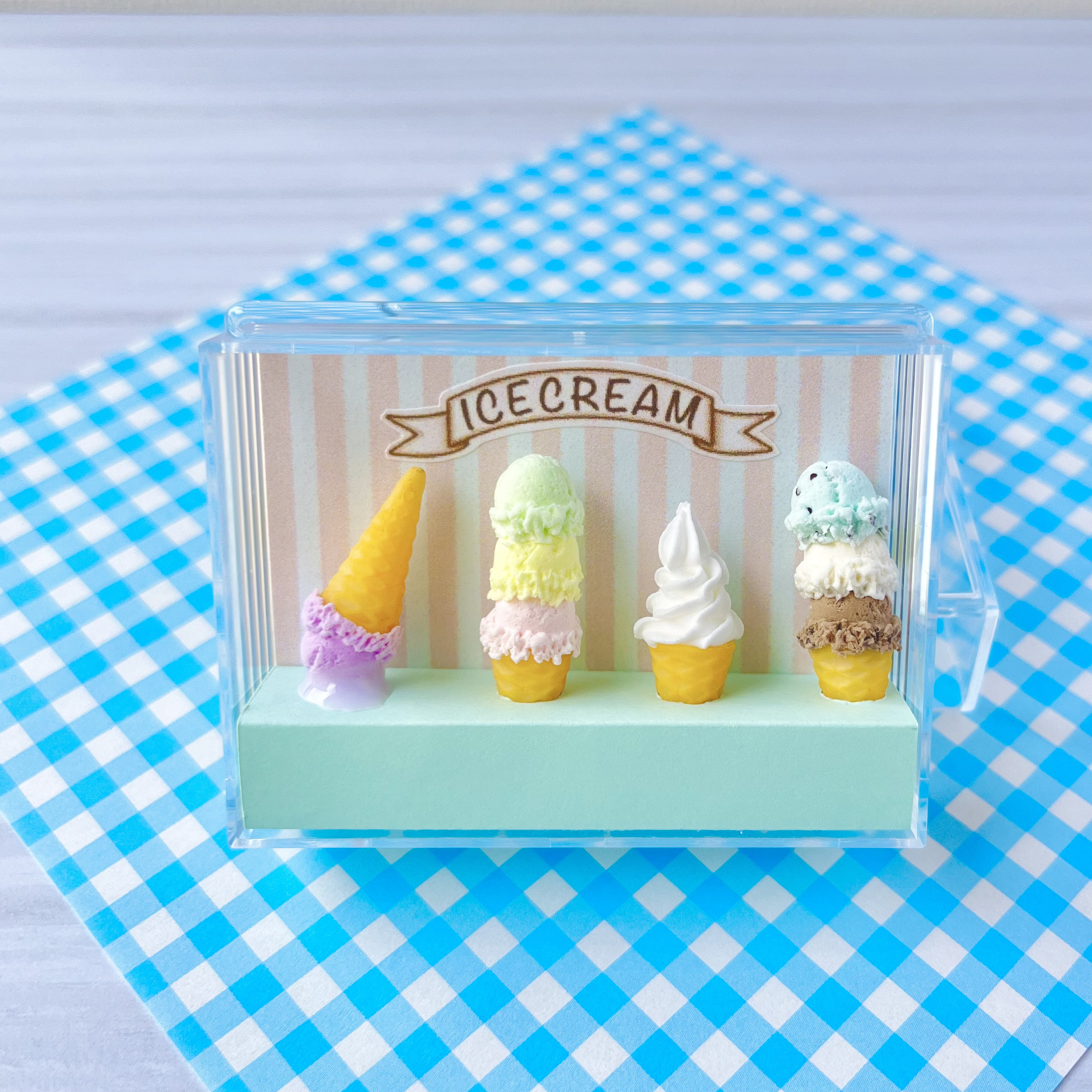 アイスクリームキャラクター インテリア装飾セット ミニチュア＊アイスクリームセット その他インテリア雑貨 roco