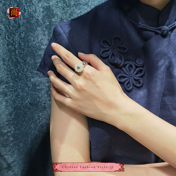 中國手工復古戒指 925 銀 五月天然石和田玉南紅瑪瑙 民族風 可調節#109 第8張的照片