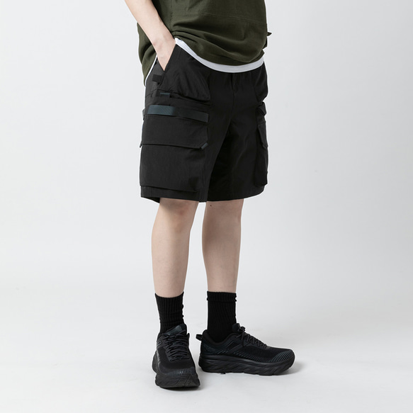 TMCAZ 3D Pocket Utility Shorts [ブラック] アウトドア 立体マルチポケット ショーツ マウンテン 3枚目の画像