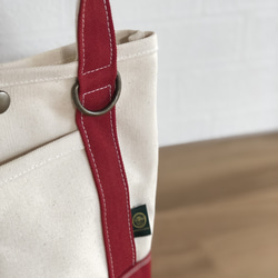 《受注製作》"osanpo bag" kinari × red 母の日プレゼントにおすすめ 5枚目の画像