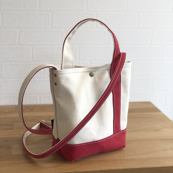 《受注製作》"osanpo bag" kinari × red 母の日プレゼントにおすすめ 3枚目の画像