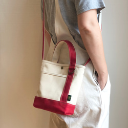 《受注製作》"osanpo bag" kinari × red 母の日プレゼントにおすすめ 1枚目の画像