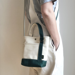 《受注製作》osanpo bag" kinari × green 母の日プレゼントにおすすめ 1枚目の画像