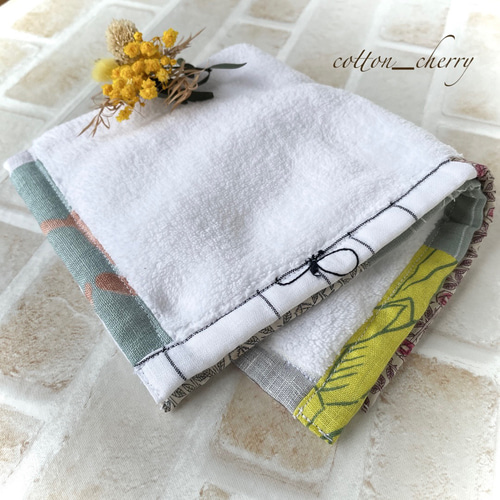 E ミナペルホネンハンドメイド手拭 ハンカチ