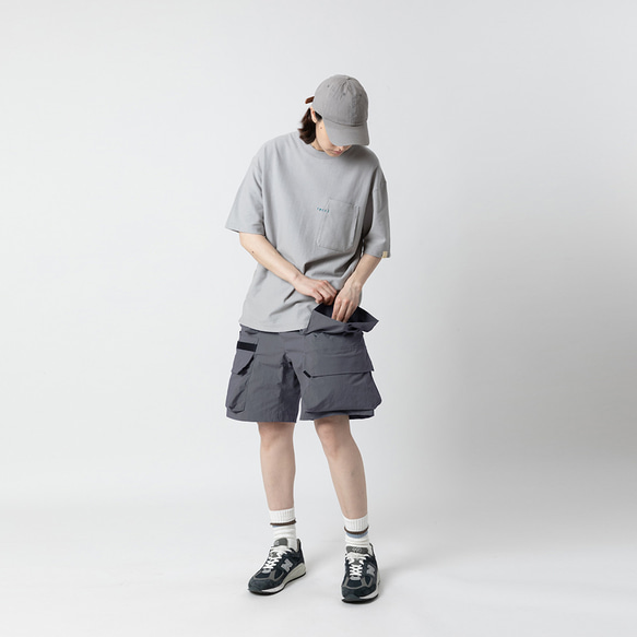 TMCAZ 3D Pocket Utility Shorts [グレー] アウトドア 立体マルチポケット ショーツ マウンテンス 12枚目の画像