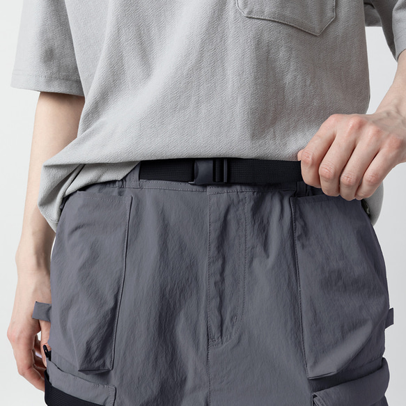 TMCAZ 3D Pocket Utility Shorts[灰色]戶外立體多口袋短褲 山系城市輕機能風 第10張的照片