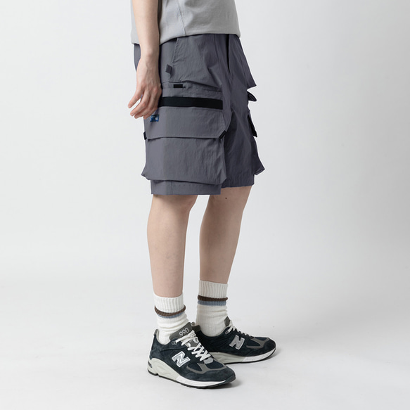 TMCAZ 3D Pocket Utility Shorts [グレー] アウトドア 立体マルチポケット ショーツ マウンテンス 3枚目の画像