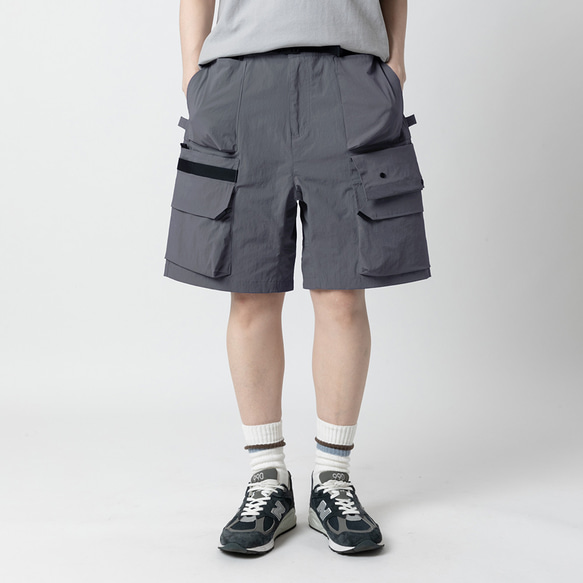 TMCAZ 3D Pocket Utility Shorts [グレー] アウトドア 立体マルチポケット ショーツ マウンテンス 1枚目の画像