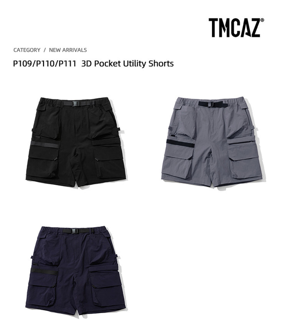 TMCAZ 3D Pocket Utility Shorts[灰色]戶外立體多口袋短褲 山系城市輕機能風 第16張的照片