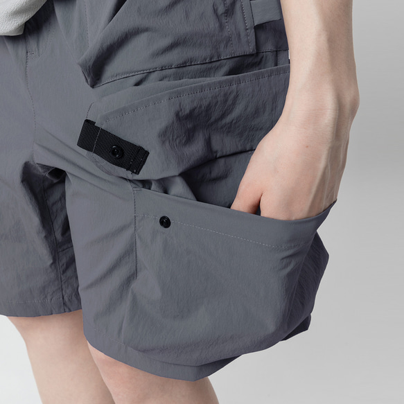 TMCAZ 3D Pocket Utility Shorts[灰色]戶外立體多口袋短褲 山系城市輕機能風 第9張的照片