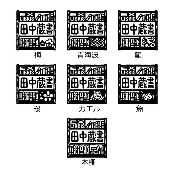 卒業入学記念250円引き！蔵書印・蔵書票（本棚）　 樹脂製 手描きオリジナルデザイン 27mm角 正方形 5枚目の画像