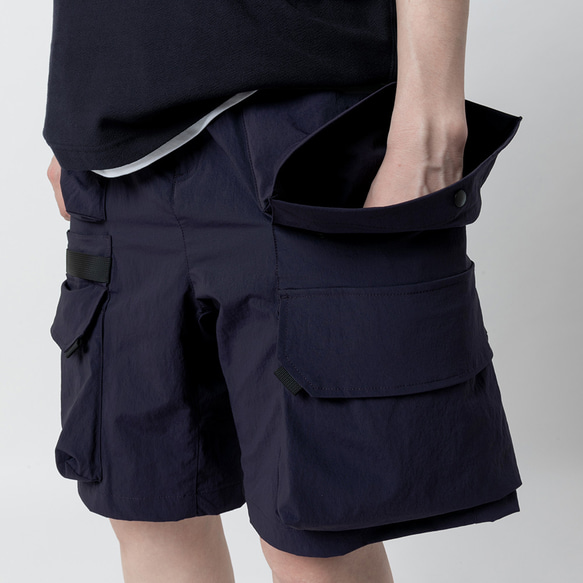 TMCAZ 3D Pocket Utility Shorts[深藍色]戶外立體多口袋短褲 山系城市輕機能風 第6張的照片