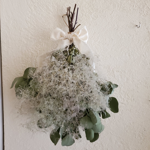 スモークツリー 白樺スワッグ　リボンループ スモークツリー 白樺スワッグ リボンループ 期間限定・受付6/25まで