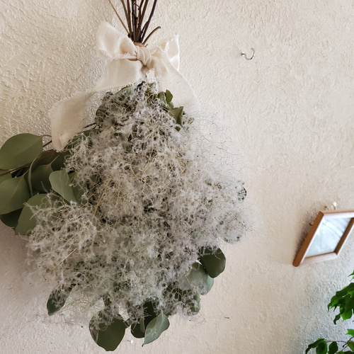 ユーカリとスモークツリーのスワッグ スワッグ GREEN ROSE 通販