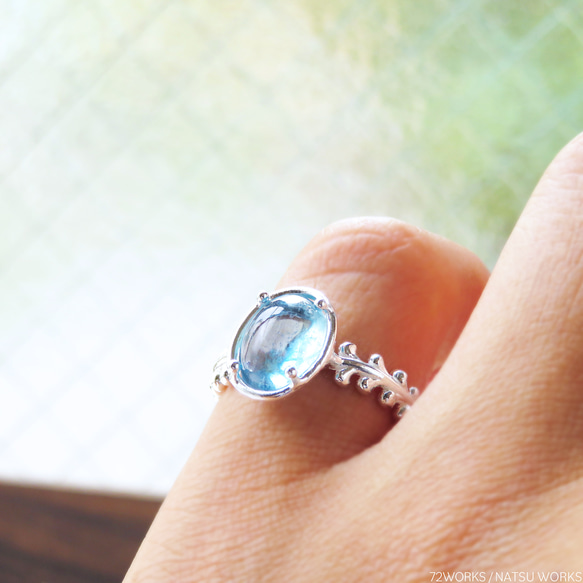 アクアマリンリング / Botanical Aquamarine Ring 5枚目の画像