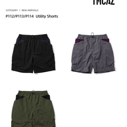 TMCAZ ユーティリティショーツ [ブラック] アウトドア 両面立体ポケット ショートパンツ マウンテンスタイル アーバンライ 14枚目の画像
