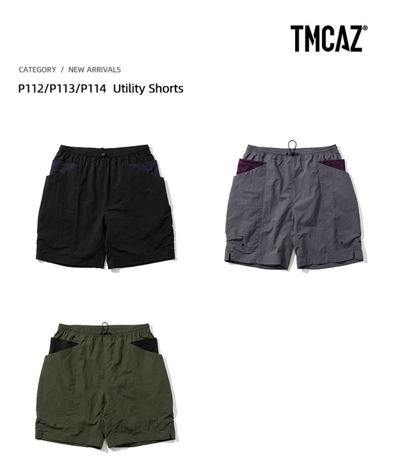 TMCAZ ユーティリティショーツ [ブラック] アウトドア 両面立体ポケット ショートパンツ マウンテンスタイル アーバンライ 14枚目の画像