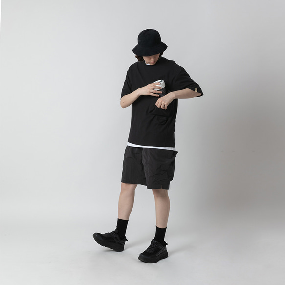 TMCAZ ユーティリティショーツ [ブラック] アウトドア 両面立体ポケット ショートパンツ マウンテンスタイル アーバンライ 10枚目の画像