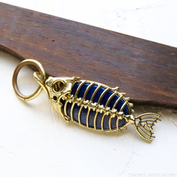 ラピスラズリ フィッシュ チャーム / Lapis Lazuli Fish charms 7枚目の画像