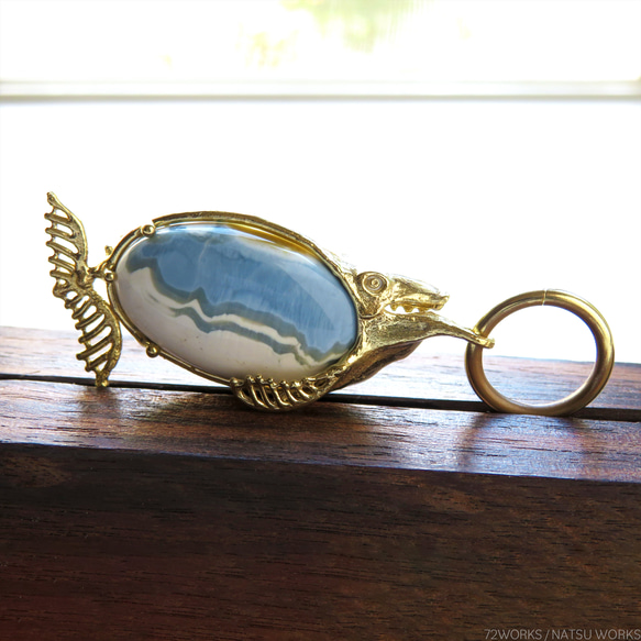 オパール フィッシュ チャーム / Blue Opal Fish charms 1枚目の画像