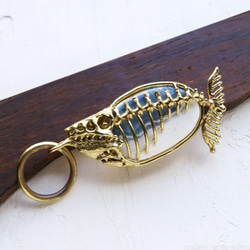 オパール フィッシュ チャーム / Blue Opal Fish charms 6枚目の画像