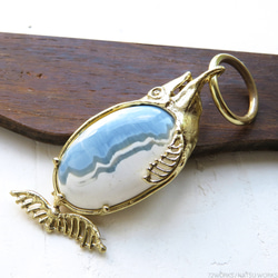 オパール フィッシュ チャーム / Blue Opal Fish charms 5枚目の画像