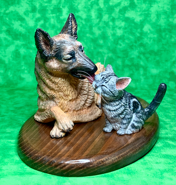 大型犬 シェパード 陶器の置物 リアル ジャーマン シェパード かわいい