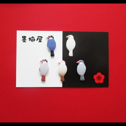 【選べるミニピン】文鳥４ 1枚目の画像